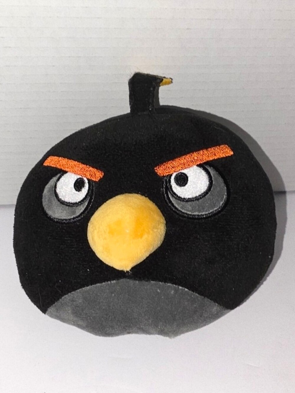 Angry Birds Black Bird Plush 5" Bomb Stuffed Commonwealth 2010 No Sound